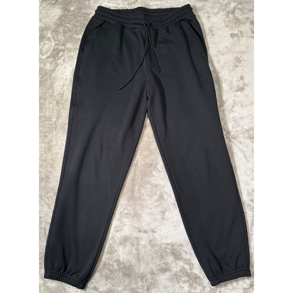 Fabletics Black Fleece Split Neck Sweatshirt XL and Matching Sweatpants L Set - Picture 5 of 10